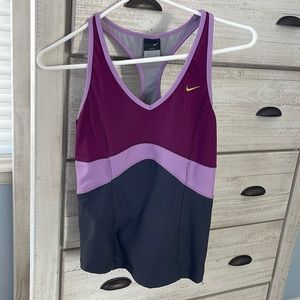 Dry-Fit work out Tank. Small 4-6 purple/Maroon/Grey.